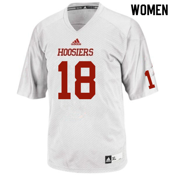 Women #18 Jacolby Hewitt Indiana Hoosiers College Football Jerseys Sale-White